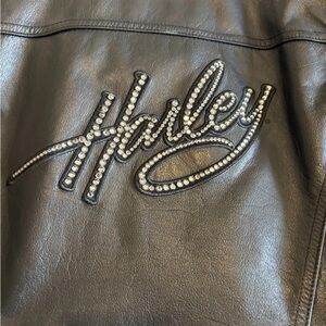 Harley Davidson Leather Jacket Embellished Womens Size XL (2011) New w Tag